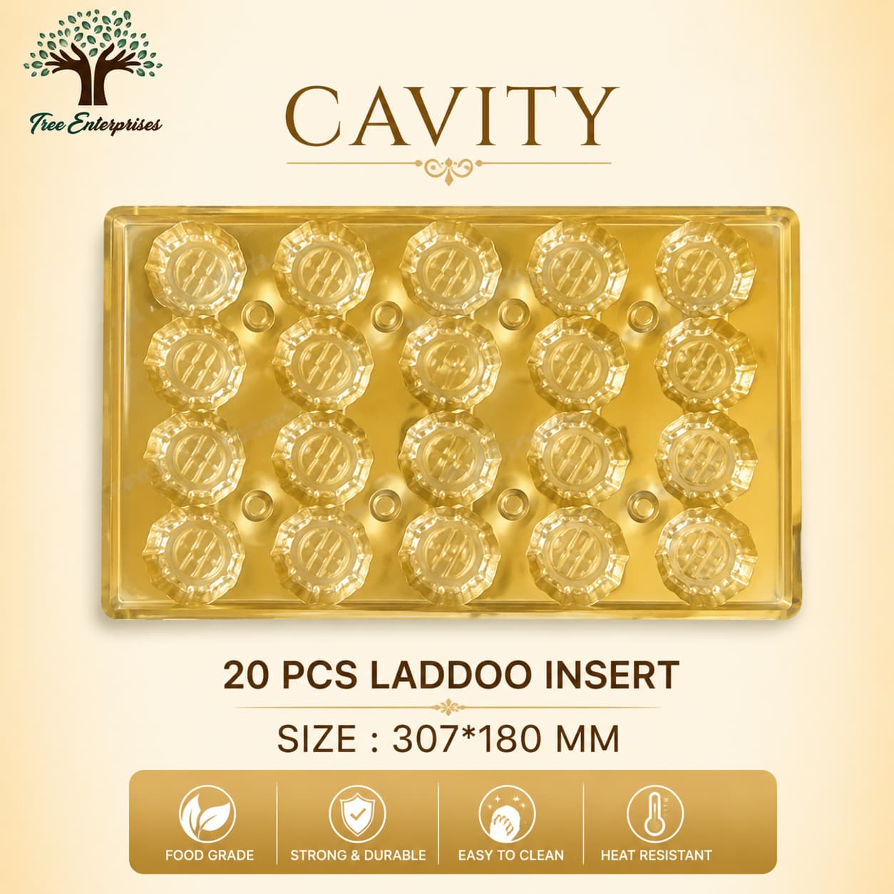 20 PCS LADOOO SIZE 307*180MM